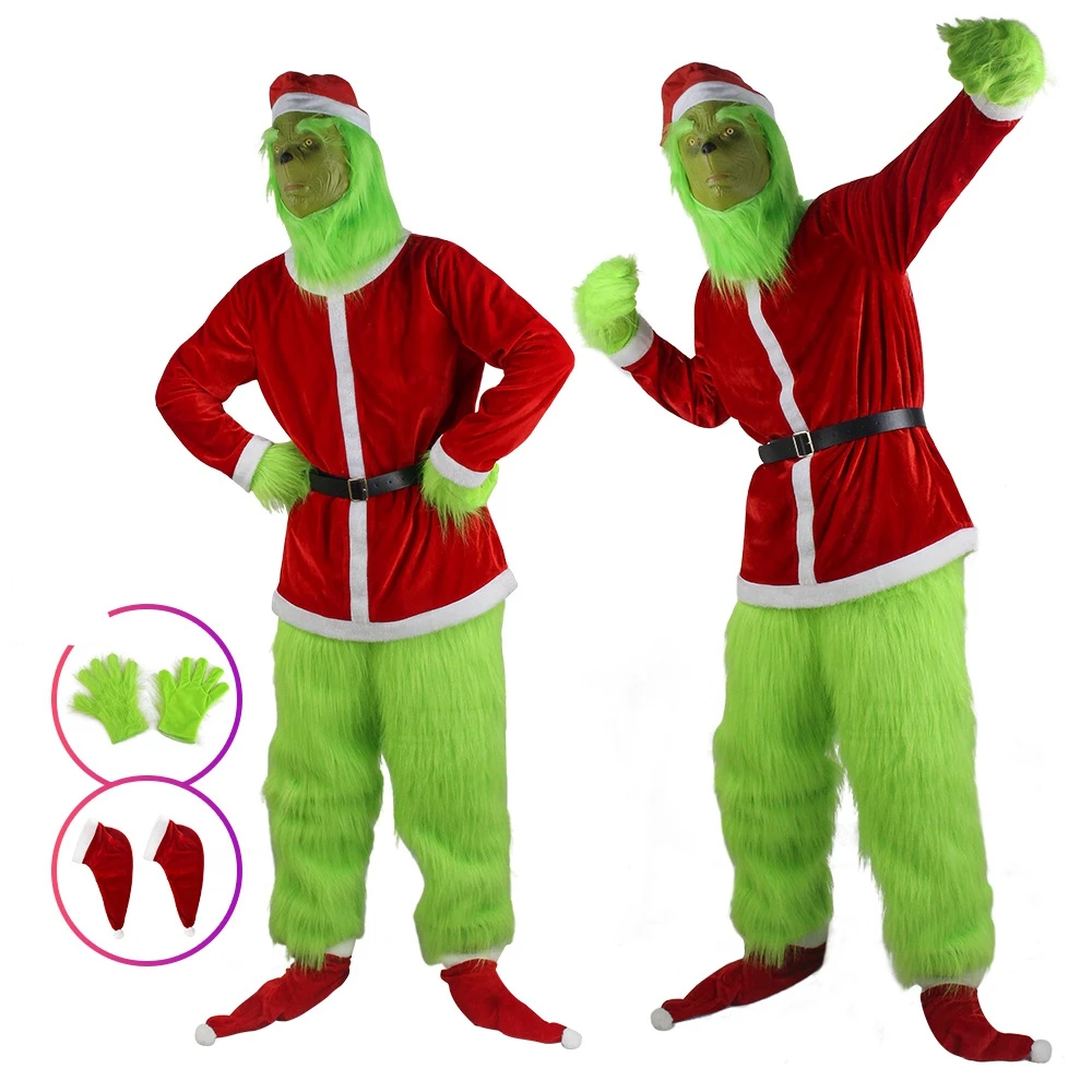 Elf Costume Christmas - Merry Christmas Grinch Cosplay Costumes Green