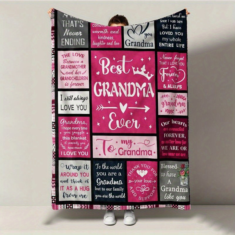 Christmas Throw Blanket - Top Pick Best Grandma Ever Fleece