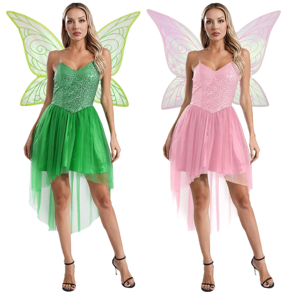Elf Costume Christmas - Christmas Halloween Elf Dress with Wings