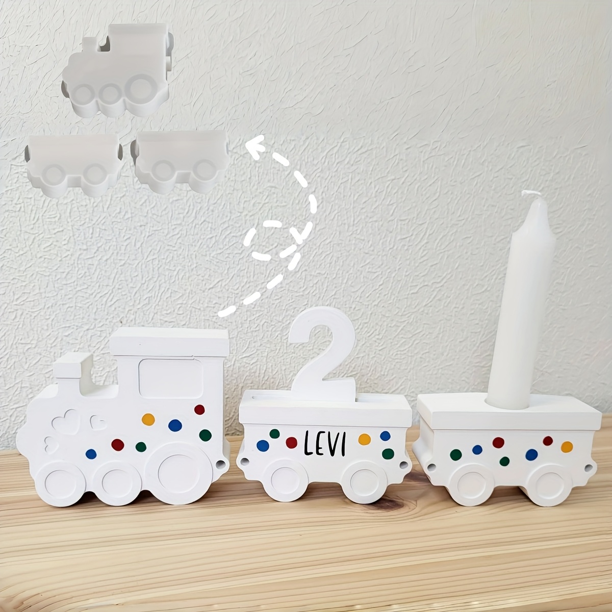 Holiday Candle Set - Train Set Resin Silicone Molds for