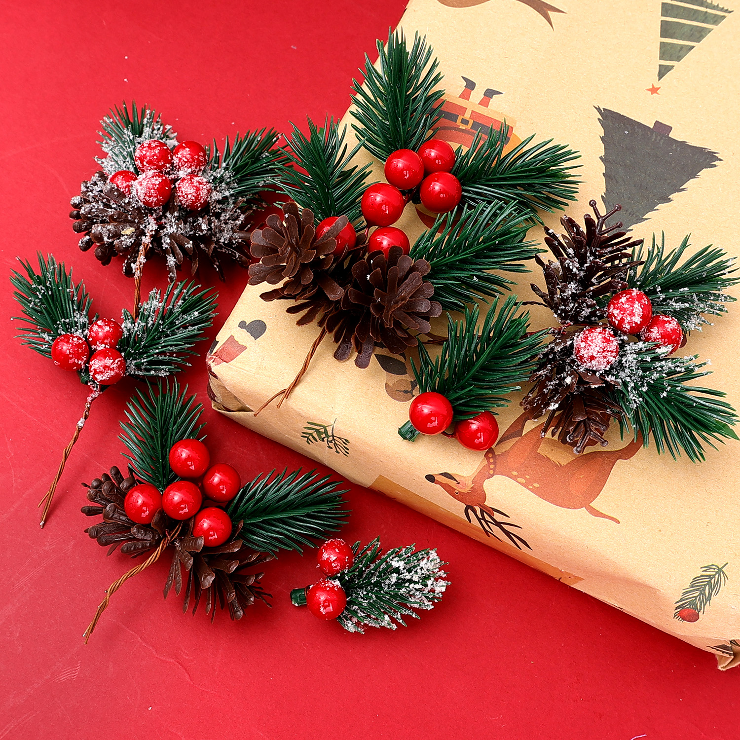 5/50Pcs Christmas Artificial P - Christmas Tree Artificial ulasan dan harga