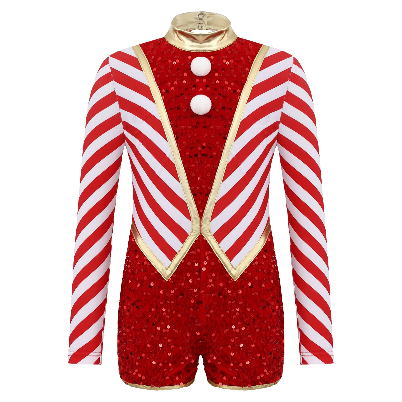 Kids Girls Long Sleeve Sequin  - Elf Costume Christmas ulasan dan harga
