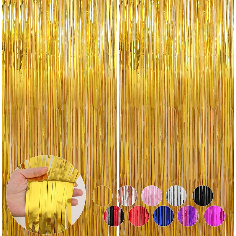 2M Glitter Gold Tinsel Fringe  - Tinsel Garland Decoration ulasan dan harga