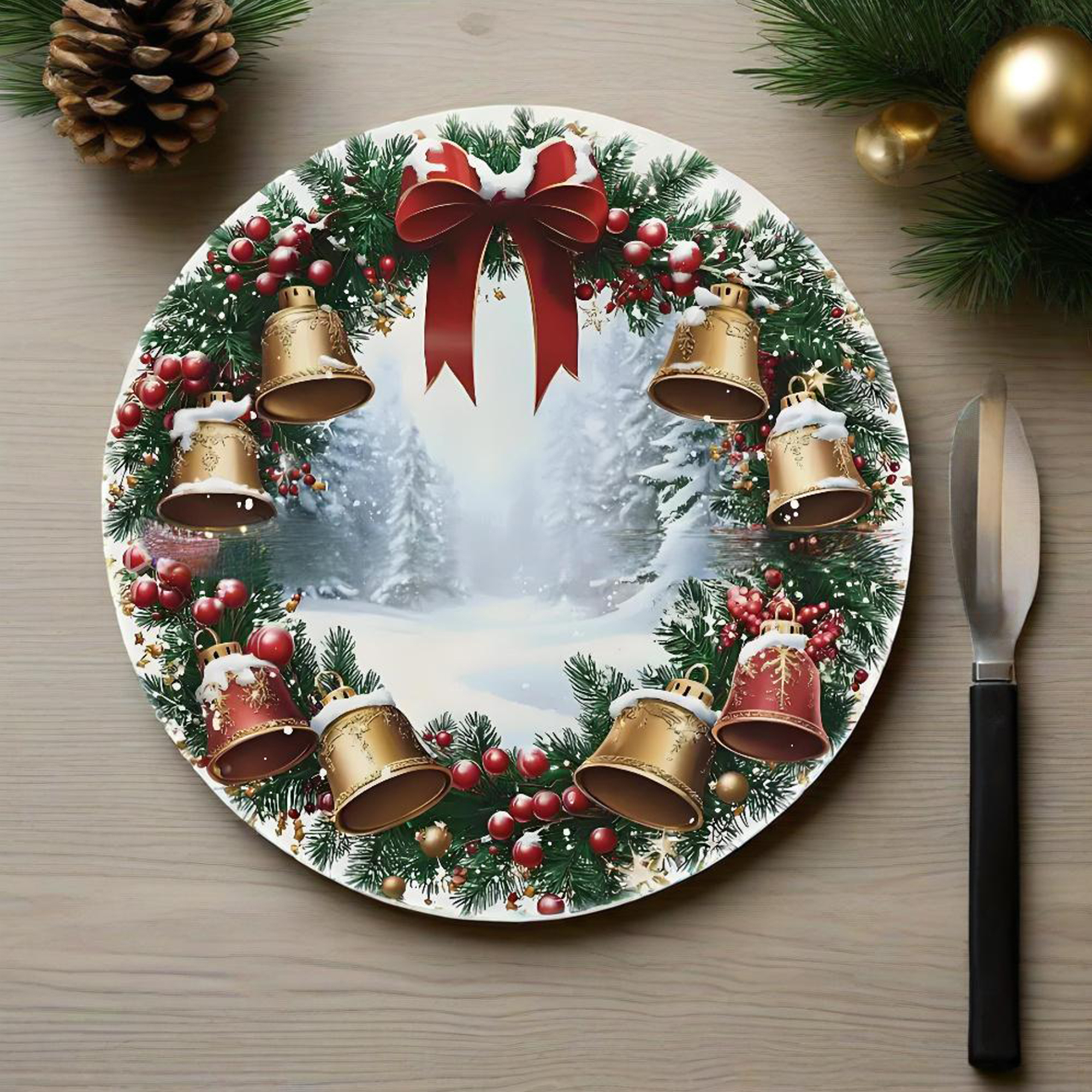 Christmas Table Runner Festive - Christmas Table Runner ulasan dan harga