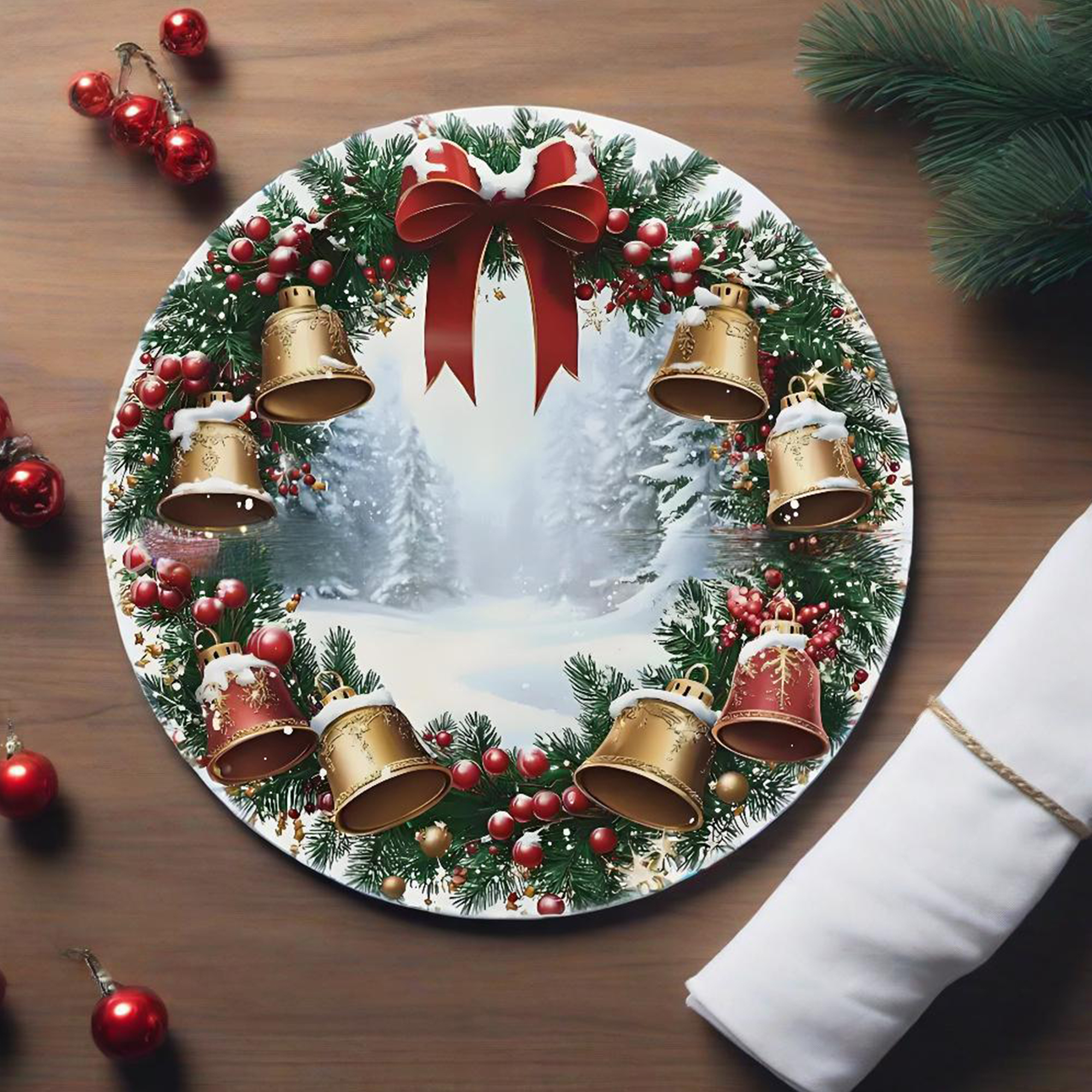Christmas Table Runner Festive - Christmas Table Runner ulasan dan harga