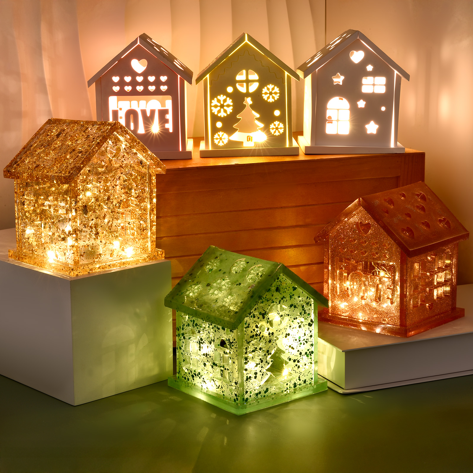 3D House Silicone Mold DIY Chr - Holiday Candle Set ulasan dan harga