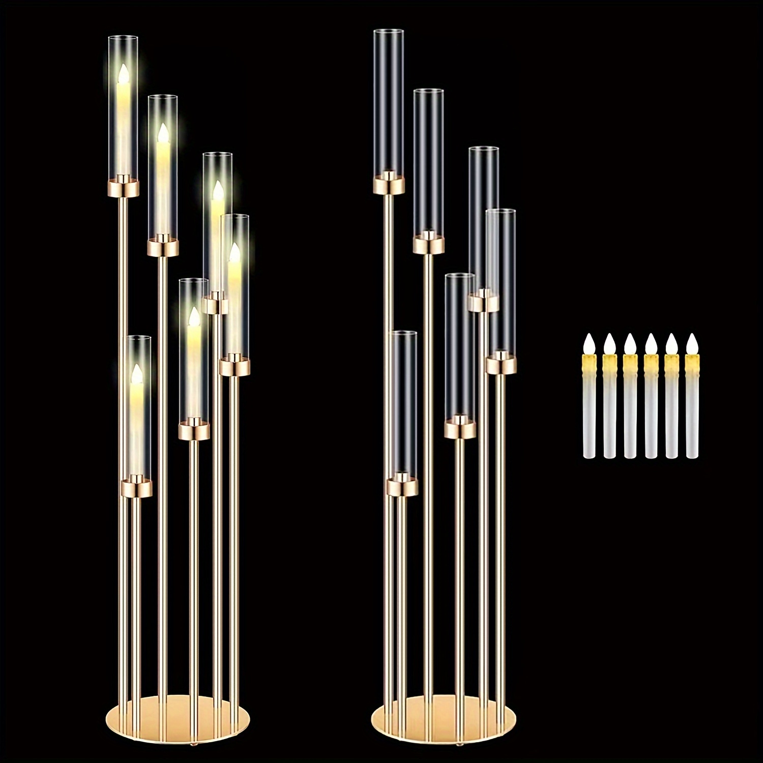 2 Sets Floor Candelabra 6 Arms - Holiday Candle Set ulasan dan harga