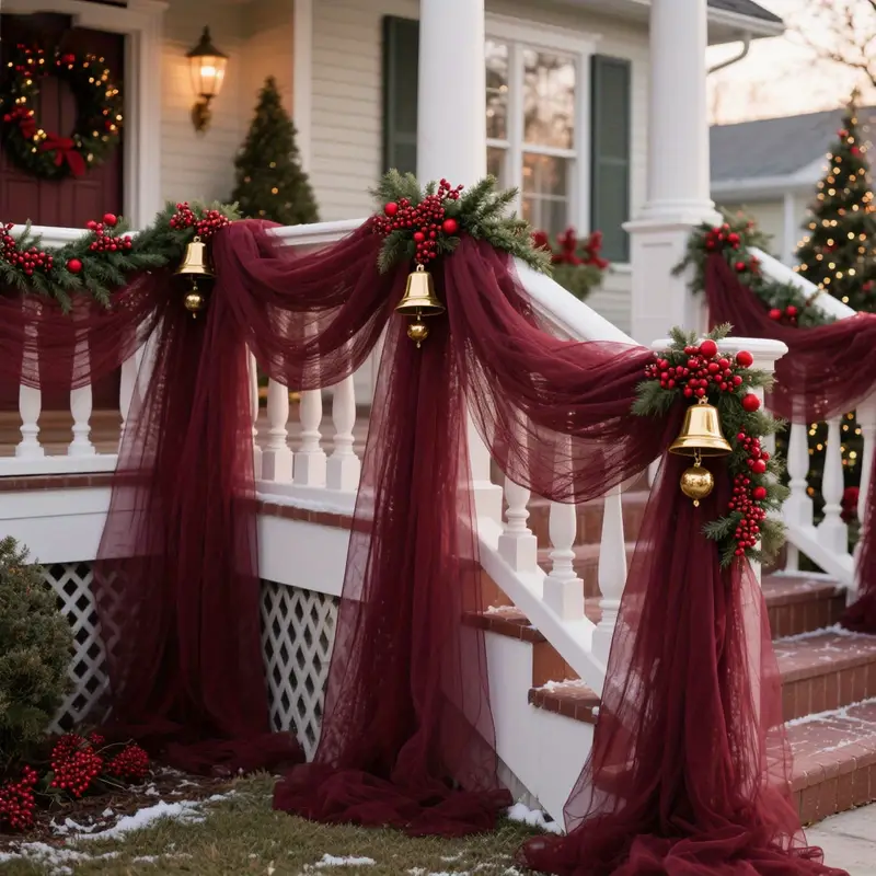 DIY Decoration Tulle Arch Drap - Christmas Table Runner ulasan dan harga