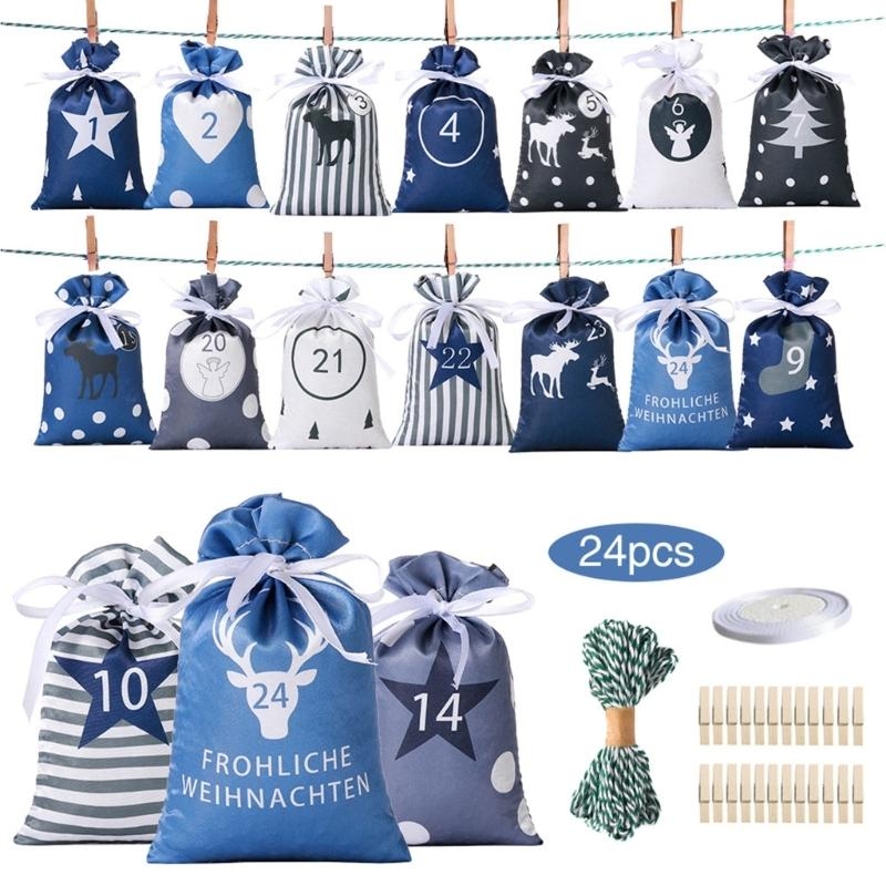 Christmas Advent Calendar Bags - Advent Calendar Gift ulasan dan harga