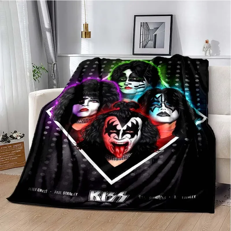 KISS Band Pattern Throw Blanke - Christmas Throw Blanket ulasan dan harga