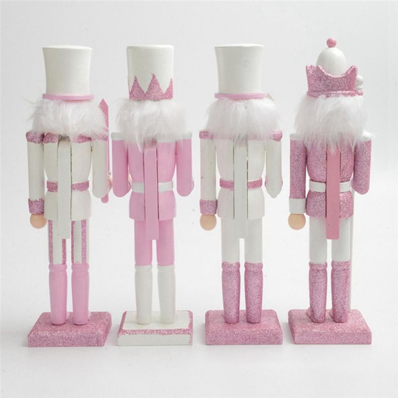 AT16 30cm Pink Wooden Nutcrack - Nutcracker Figurine ulasan dan harga