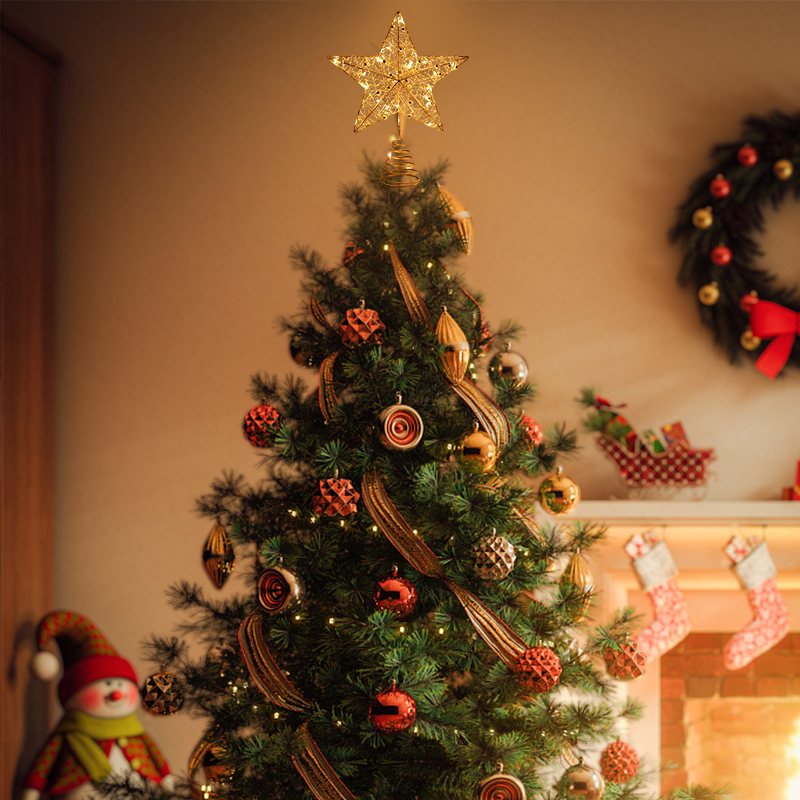 LED Christmas Tree Top Decorat - Star Tree Topper ulasan dan harga