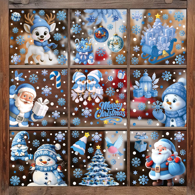 1Set Christmas Snowflake Windo - Snowflake Window Decal ulasan dan harga