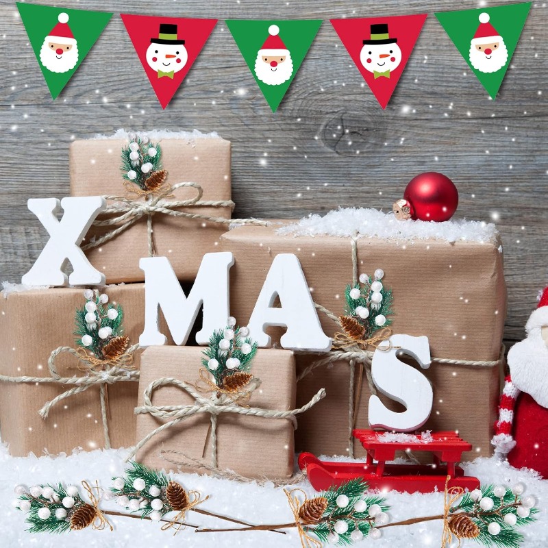 Christmas Artificial White Ber - Christmas Wreath Fake ulasan dan harga
