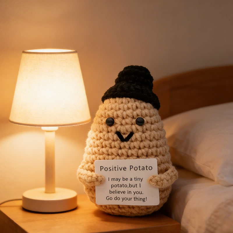 Cute Positive Potato Crochet D - Santa Hat Plush ulasan dan harga