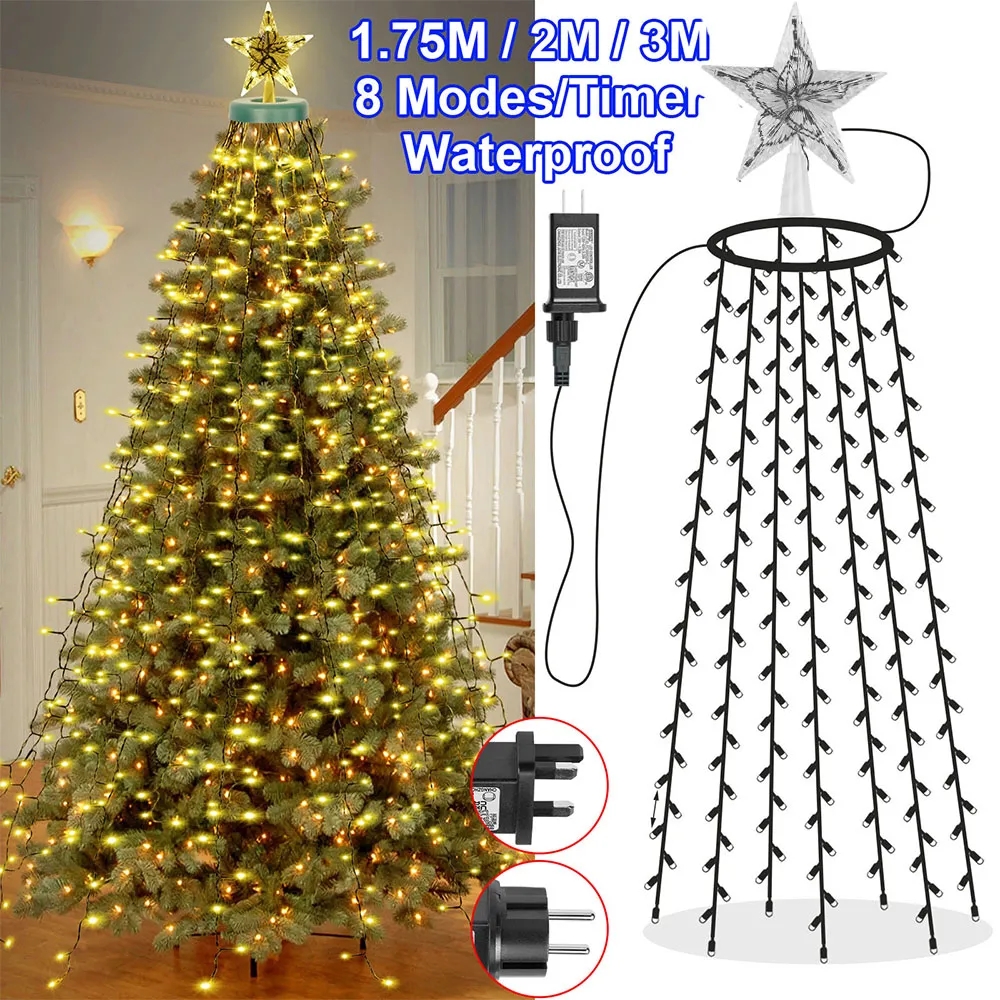 8 Modes Timer LED Christmas Tr - Star Tree Topper ulasan dan harga