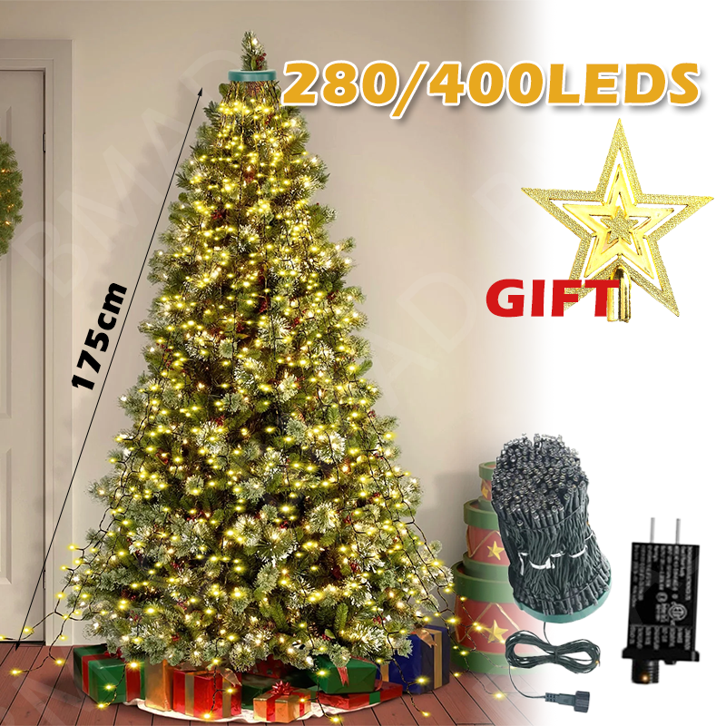Christmas Tree Waterfall Light - Led Fairy String Lights ulasan dan harga